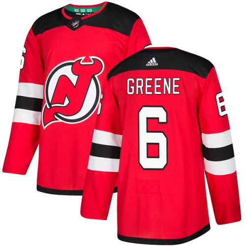 Adidas Men New Jersey Devils 6 Andy Greene Red Home Authentic Stitched NHL Jersey